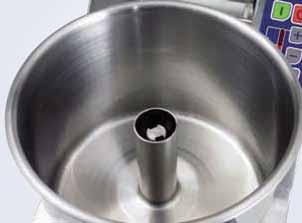 pulse function for more precision Maximum speed up to 3700 rpm (variable speed models) Stainless steel bowl with high chimney to increase the real liquid capacity ( 75% of the nominal one), with