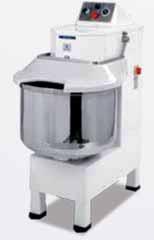 15/24 kg of dough per operation) 2 speed motor for optimum kneading quality: slow speed (45 rpm) and 2nd speed (90 rpm) Precise control with touch button panel with timer (0-59 min.