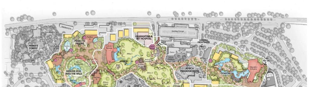 THE NEW DENVER ZOO: FACILITY MASTER PLAN 2015 1. African Savanna (including the Watering Hole, West Portal, Vet.
