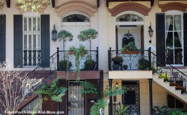 Ensure wrought iron railings are free from rust and are solidly attached to your porch.