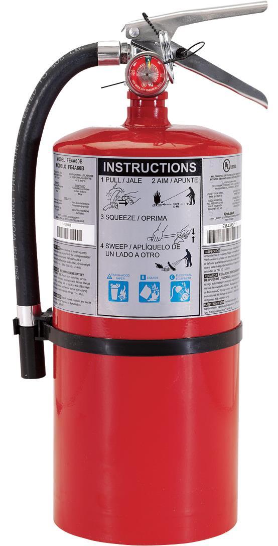 Another way you can put out a fire is by using a portable fire extinguisher.