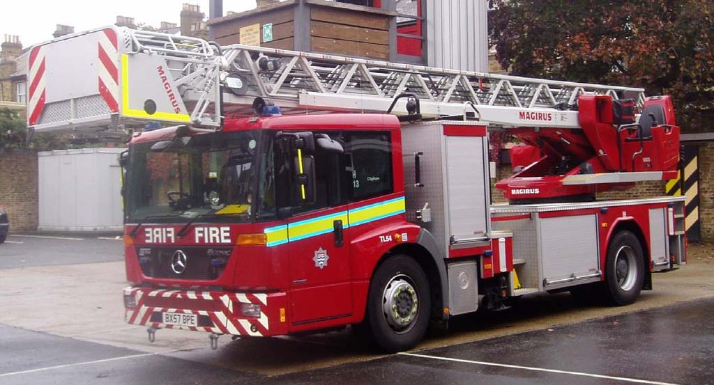 This is a 2007 Mercedes Atego chassis. Below is TL54 (Turntable Ladder 54).