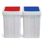Today Patty bins 25 L and 50 L are available in the new version complete with bag stretchers to better support the waste bag. Patty bins PATTY - plastic white bin with coloured swing lid ART.