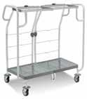 Collection line TROLLEYS FOR LAUNDRY COLLECTION Rilsan coated trolley for laundry collection 70 L with push-grip, cover, elastic and pirouetting wheels ø 80 mm ART. NOTES R9266 1 0 0 232 48 cm 48.