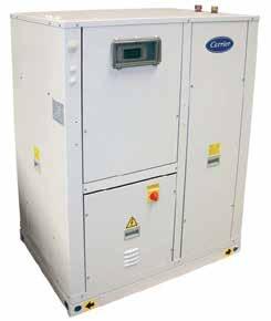 These units have been made for operation indoors in the production of hot and/or cold water, applicable to heating, cooling, and industry.