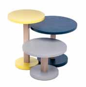 Primo Set of Three Pedestal Tables Designed by Theo Williams.