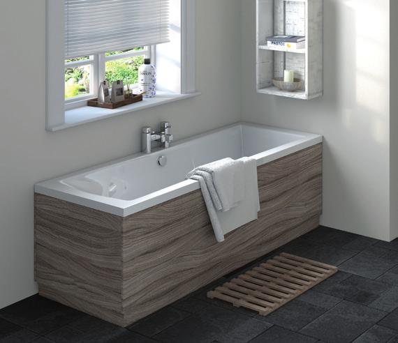 Panels / Baths MODULAR FURNITURE Mid Sawn Oak Gloss Grey To harmonise your bathroom further, co-ordinate with our Horizon Modular furniture / P050 1700 Front Panels Straight 700 End Panel