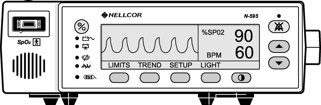 Performance Verification 3. The monitor will display: 90 %SpO2 (pass criteria is 88 to 92 %SpO2 inclusive) 60 BPM no alarm pulse amplitude indicator - low level modulation 4.