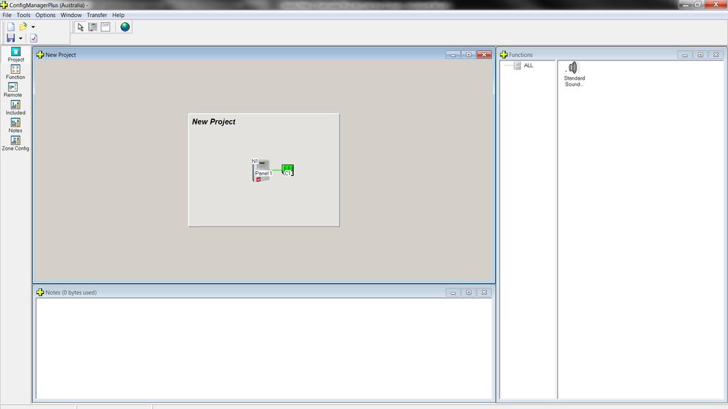 started a window will open, as shown below, allowing functions to be edited.