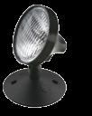 REMOTE FIXTURES Surface Mounted EF18, EF18D & EF18T Series Thermoplastic PAR 36 Lamp Head Thermoplastic construction with off-white finish; black (BK) optional Lamps (for alternate