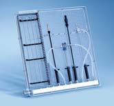 0 mm 1 x E 907 insert/mesh tray with lid for small instruments E 903/1 Modular insert For TUR sets (transurethral resection) 10 receptacles H 40, W 461, D 510 mm Supplied as standard with: 3 x E 442
