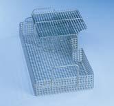 Container for 36 wide neck teats 36 sections 41 x 41 mm Hinged, lockable lid H 77, W 215, D 445 mm E 458 Insert 1/2