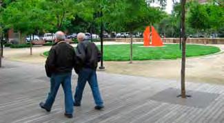 Pedestrian paseos shall be considered open space and include elements such as shade, seating, and water features.