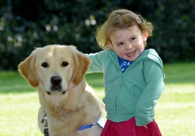 12.0 Assistance Dogs Dawyck Botanic Garden welcomes all registered assistance dogs. Dog bowls of water are available on request in the restaurant. Above: Guide dog Huxley with toddler Francesca 13.