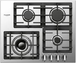 103 Series Gas Cooktops400 Gas Cooktops 400 Series F4GK24S1 24" Gas Cooktop 4 gas burners with 1 Dual Flame burner