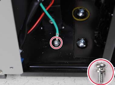 1. Remove the single screw PHT 3x8 (washer) on the