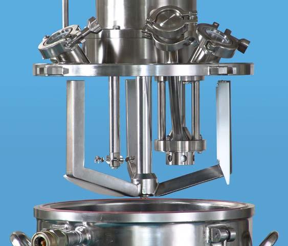 The Solids/Liquid Injection Manifold (SLIM) available on Ross high shear rotor/stator mixers offers this functionality.
