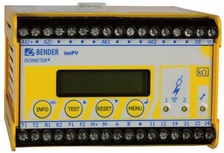 isopv and AGH-PV Ground fault detector for ungrounded soalr arrays and isolation tester prior to array startup Description Designed specifically for photovoltaic systems, BENDER's isopv ground