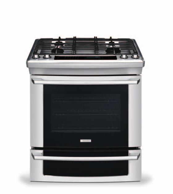 Gas Built-In Ranges EI30GS55J S, EI30GS55L W, EI30GS55L B 30" GAS BUILT-IN RANGES Luxury-Glide Oven Rack With a ball bearing system, oven rack is so smooth it extends effortlessly.