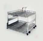 65mm/2.56 98-2 level basket with washing arm. apacity of 4 DIN trays. ) 240mm/9.45 ) 150mm/5.