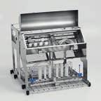 ) 95mm/3.74 ) 345mm/13.58 529-2 level dental wash cart with washing arm. apcity: up to 48 turbine/ hand pieces. ) 240mm/9.