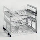 apacity: up to 20 shoes/clogs 789 - aby bottle washing cart with injection nozzles for internal bottle washing/drying.