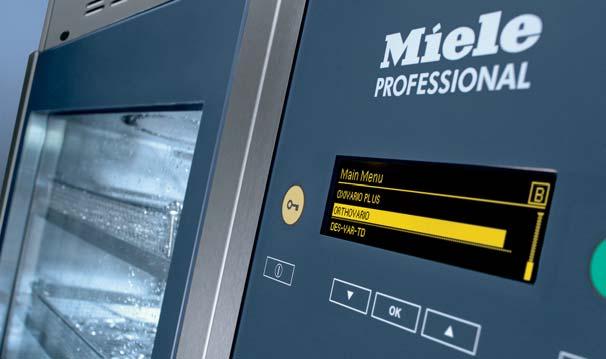 Operation and function reliability Perfect Miele PROFITRONIC + controls The new PROFITRONIC + controls have 64 programme places.
