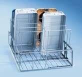 Mobile units for containers E 910-3 Mobile unit (empty) For 6 DIN containers and lids Container size: 150 x 300 x 600 mm