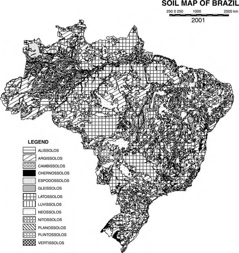 THE BRAZILIAN SOIL CLASSIFICATION SYSTEM 145 Figure 11.14 A map of Brazil showing the main distribution of soil order classes.