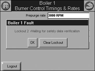 833-3577 CB-FALCON SYSTEM OPERATOR INTERFACE Safety Parameter Verification When any of the safety configuration parameters are changed, the safety parameter verification procedure must be performed
