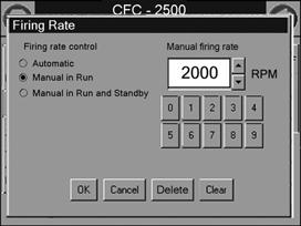 Press <Clear> to clear the current value. 4. Enter the desired RPM setting using the numeric keypad (refer to Table 4-2, Fan Speed Settings). 5. Press <OK>.