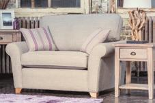 Supplied on glides 12 Salcombe /sofabed in fabric 4396 with small