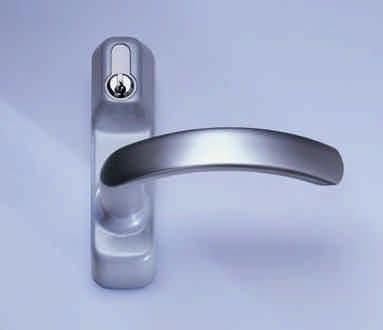 PHT 3900 External fitting OGRO design lever handle prepared for Europrofile single cylinder door leaf thickness max.