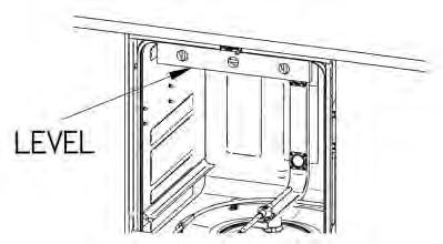 Chapter 3: Getting Started If you have an Undercounter model, level it side-to-side by placing a short level on the inside top edge of the door.