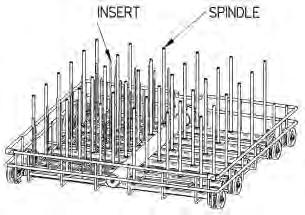 If very tall glassware or long pipets are to be washed, remove the Upper Spindle Rack.