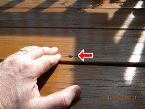 Protruding deck fasteners are also a hazard for bare