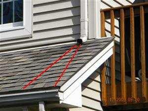 which causes moisture to continually drain across roof surface.