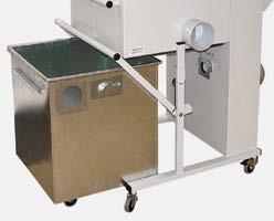 for filter cleaning Removable waste container Easy removal of the collection bag Suction