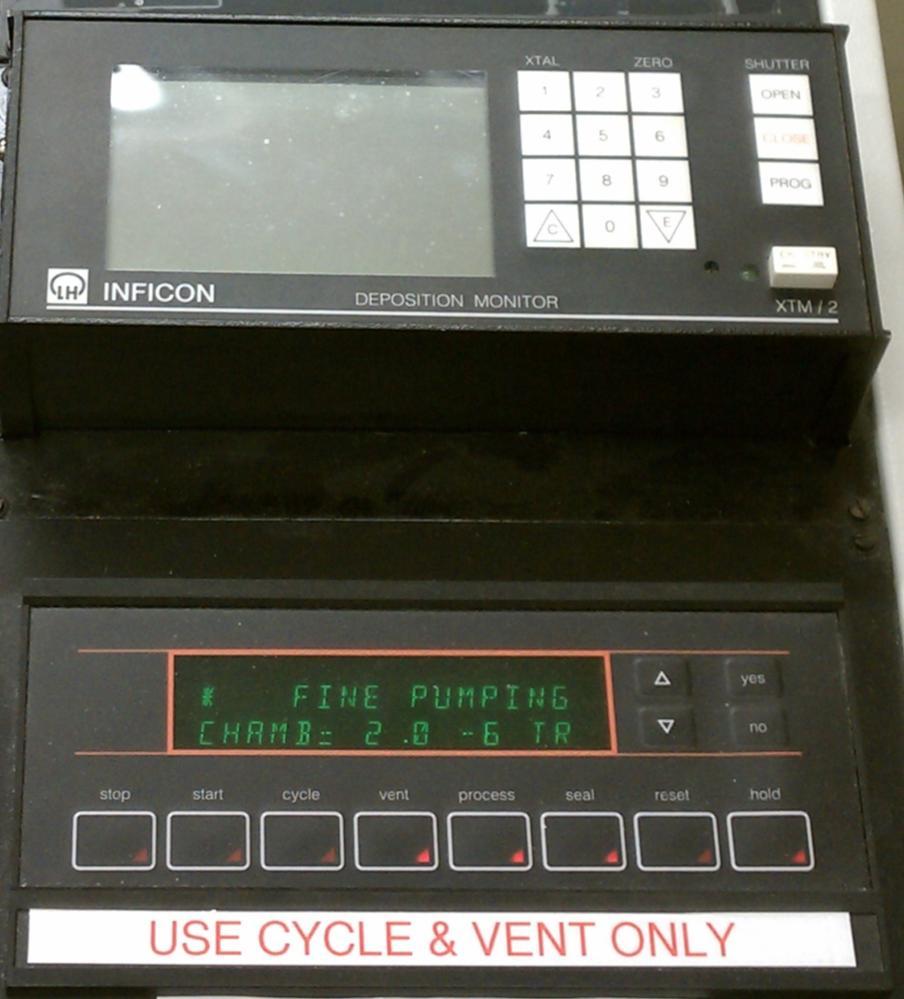 6 Figure 9. Thickness monitor and vacuum controller. Figure 10. Source selection dial.