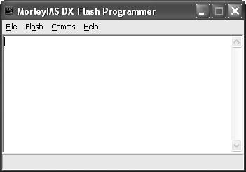 Dimension Series MORLEY-IAS J2 J2 MEMORY MEMORY Memory Locked Memory Open Step 5 On the PC, start the DX Flasher program (available