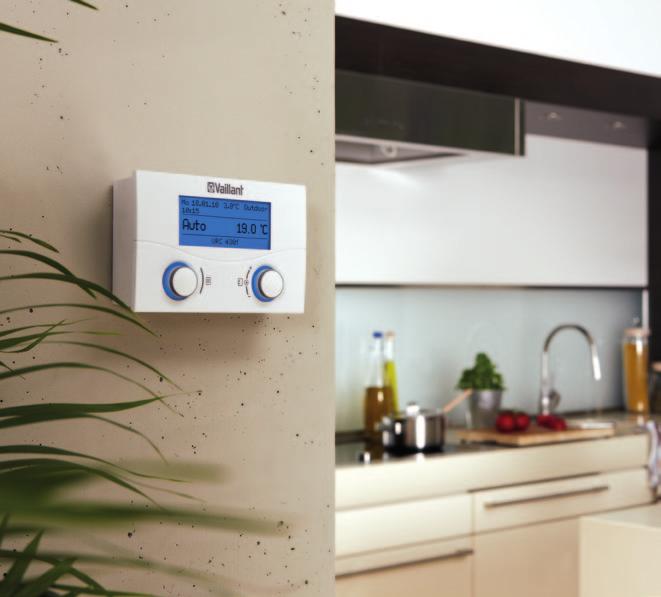 Controls Comfortable living Performance heating controls Weather compensator VRC 430 * Permanent monitoring of the outside temperature to adapt the boiler output to maintain the desired room