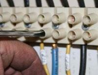 CHECK TERMINATIONS Check previous terminations for bare wires or other wiring errors.