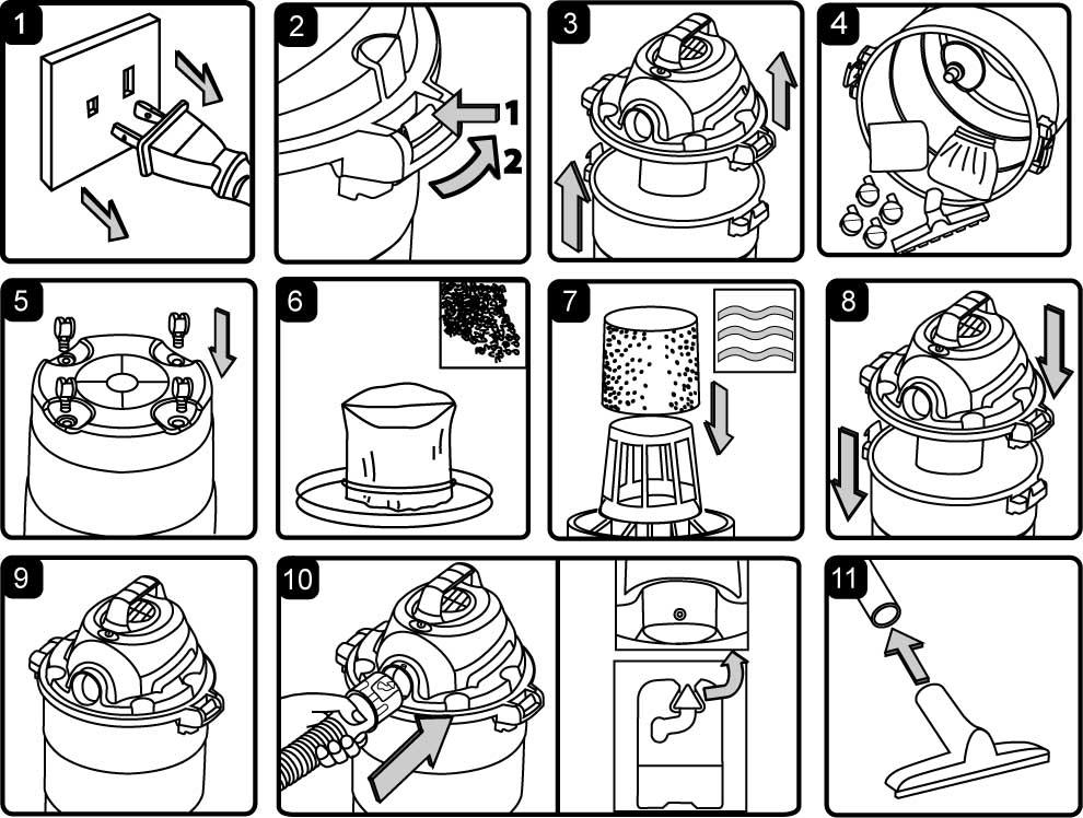 General Assembly Instructions GENERAL ASSEMBLY 1. Verify that the power cord is disconnected from the outlet (Fig. 1). 2. Undo the clasps (Fig. 2). 3. Lift the top section off the container (Fig. 3).