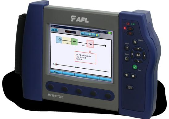 With single mode dynamic ranges up to 44 db and MM/SM QUAD option, the M710 OTDR is ideal for testing and troubleshooting