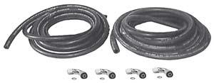 HOSE INSTALLATION KITS FOR ALL UNITS w/radiator OR REMOTE MOUNTED CONDENSER Hose Length & Size Includes 9850 18 ft.