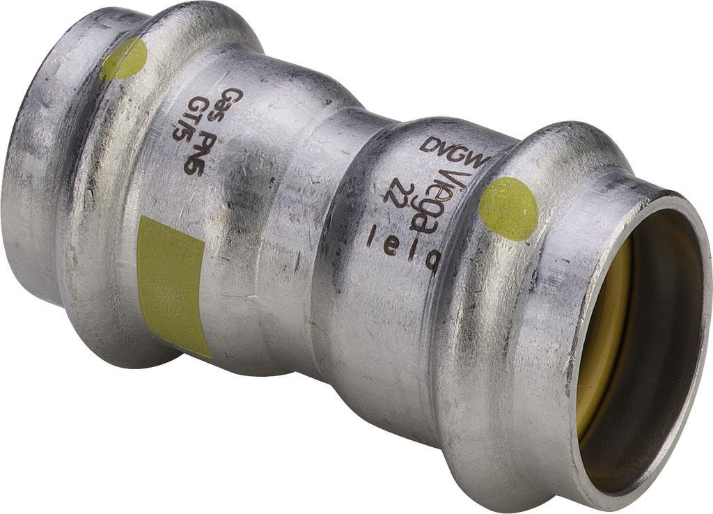 Product information The press connectors are marked as follows: yellow dot and yellow rectangle for gas Gas for gas supply lines MOP5 for