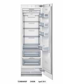 FREEDOM COLLECTION 24-INCH CUSTOM FRESH FOOD COLUMN T24IR800SP T24IR800SP T24IR800SP 24-Inch Flush, Build Your Custom SPECIFICATIONS Total Capacity (cu. ft.) 13.