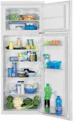 FREESTANDING COOLING: FRIDGE-FREEZERS ZRT27101WA A+ 55 160 50 ltr 220 ltr Space This fridge-freezer is perfect for those that only need a small freezer but want large fresh food storage space.