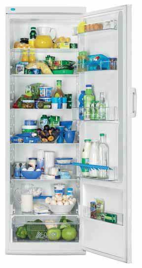 FREESTANDING COOLING: CABINET FRIDGES AND FREEZERS ZRA40100WA A+ 60 185 400 ltr LED Space Space for everything: this large capacity fridge provides plenty of storage space for the weekly shop.