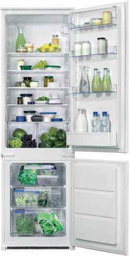 BUILT-IN COOLING: FRIDGE-FREEZERS ZBB28441SA A+ 178 205 ltr 75 ltr LOW FROST Space With new LowFrost technology there is less ice build up in the freezer - so you don t need to defrost as often!